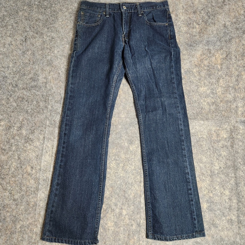 Levis 527 Bootcut Jeans Men 32x31 Blue Dark Wash Denim Faded Slim Cowboy Western